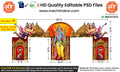 Ram Navami Themed Entry Arch Design | High-Quality Editable PSD File | Me Chitrakar