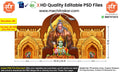 Ram Navami Backdrop Pandal Design – High-Quality Editable PSD File | Me Chitrakar 