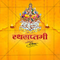 Beautiful Rath Saptami Template Event Poster in Marathi, Hindi, and English - High-Quality Editable PSD and JPG by Me Chitrakar