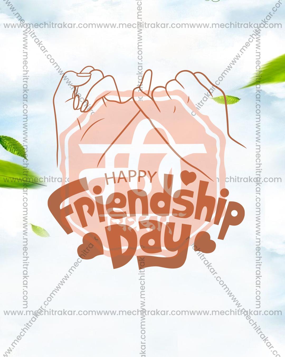 Neon Nights editable Friendship Day PSD template with vibrant neon glow effects for social media