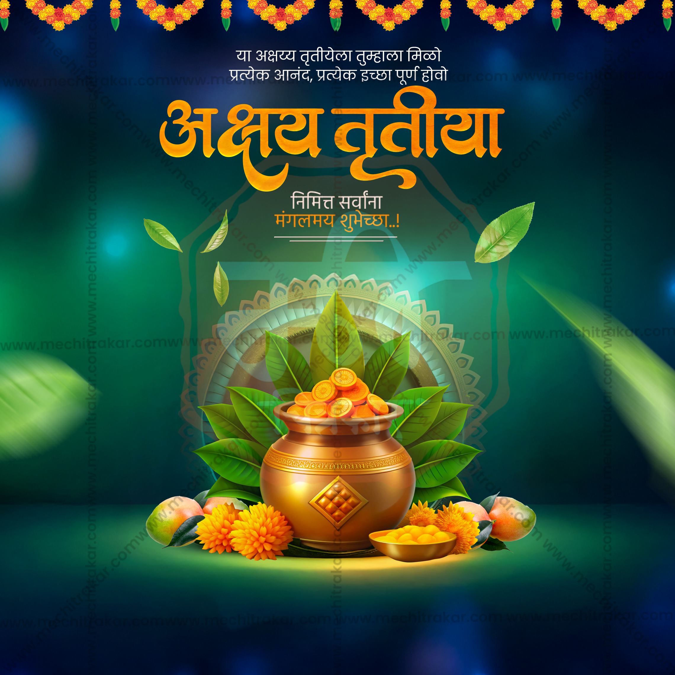 Akshay Tritiya | 30 Social Media Design Templates in Marathi | Editable PSD for Designers | By Me Chitrakar |  SMD2026/M/AKTR-Bundle No.1
