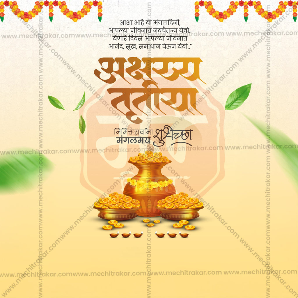 Akshay Tritiya | 30 Social Media Design Templates in Marathi | Editable PSD for Designers | By Me Chitrakar |  SMD2026/M/AKTR-Bundle No.1
