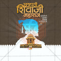 Editable social media banner for Shivaji Maharaj death anniversary