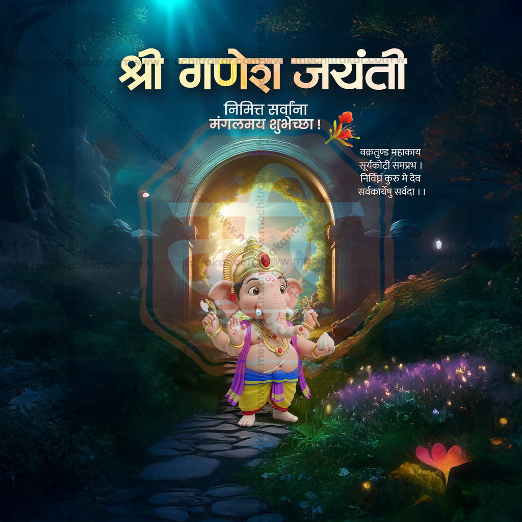 Layered PSD for Ganpati Festival Greetings