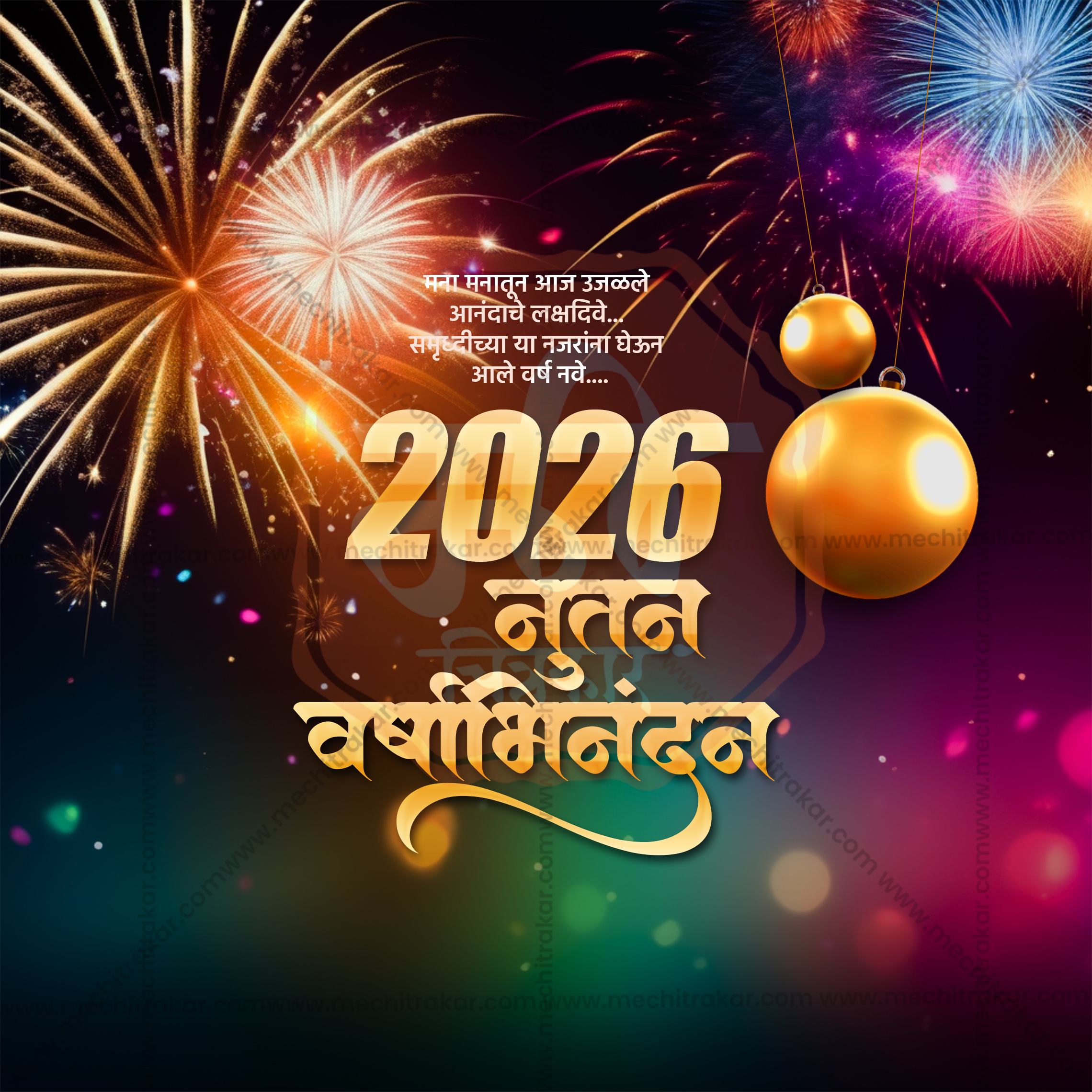 Happy New Year social media PSD template by Me Chitrakar.