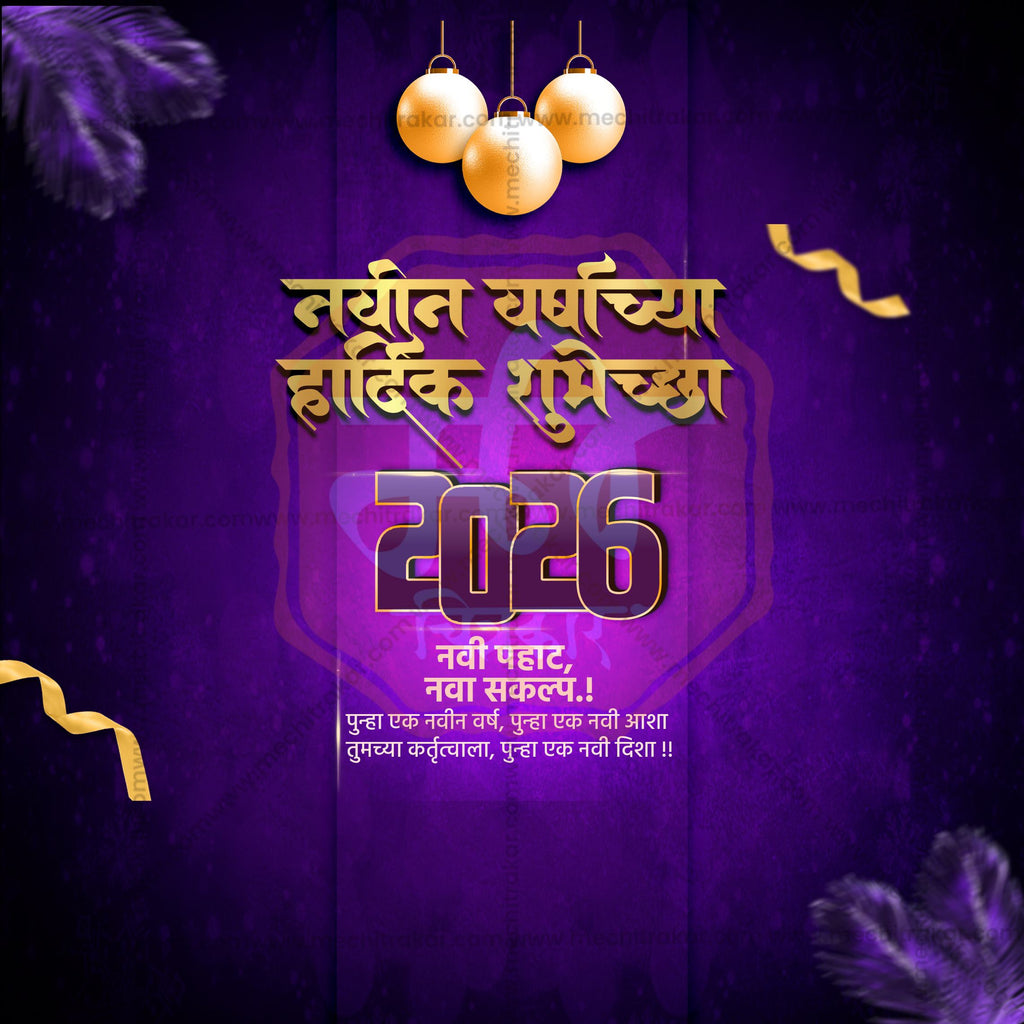 Professional Marathi New Year Facebook Ad Template