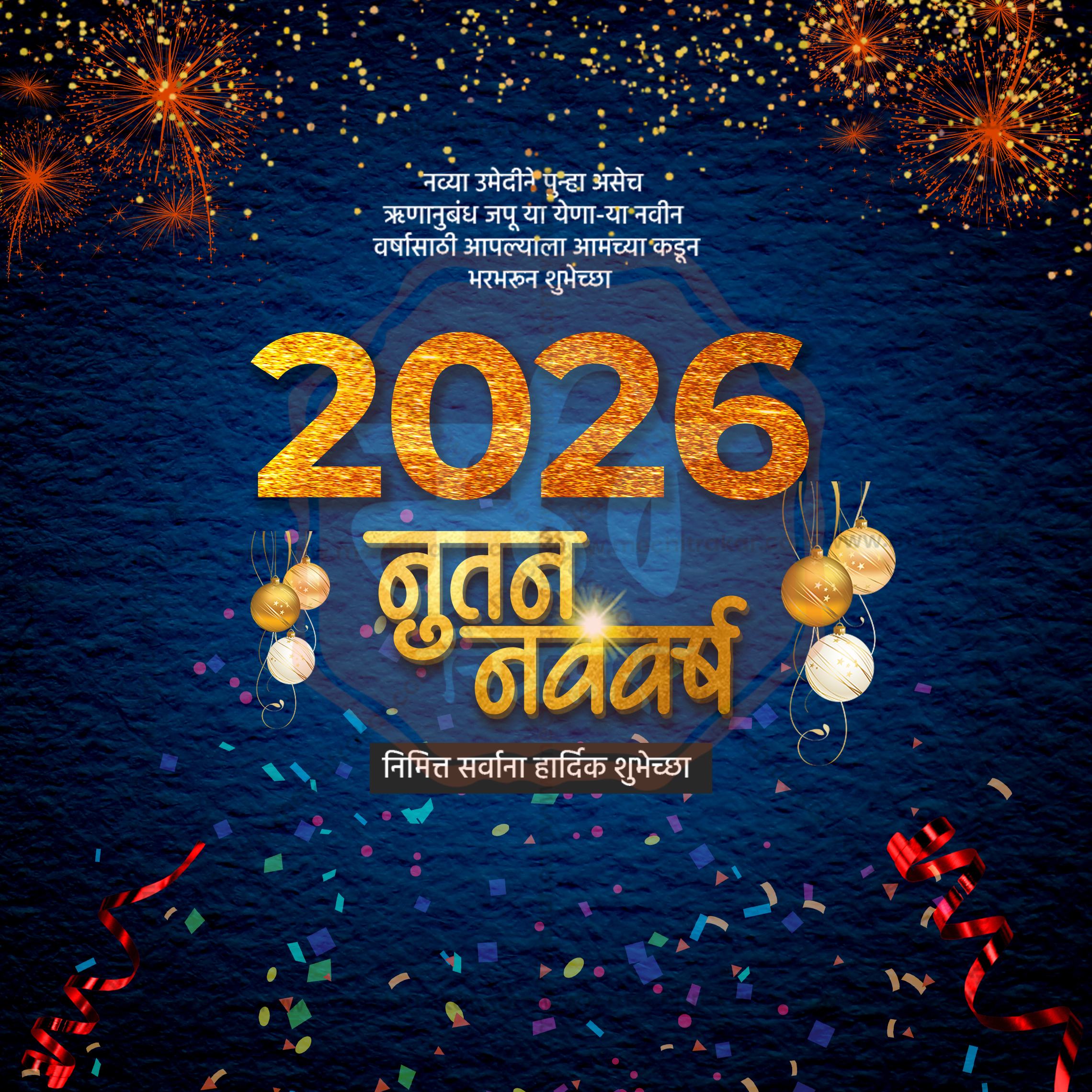 Layered PSD for Happy New Year WhatsApp status.
