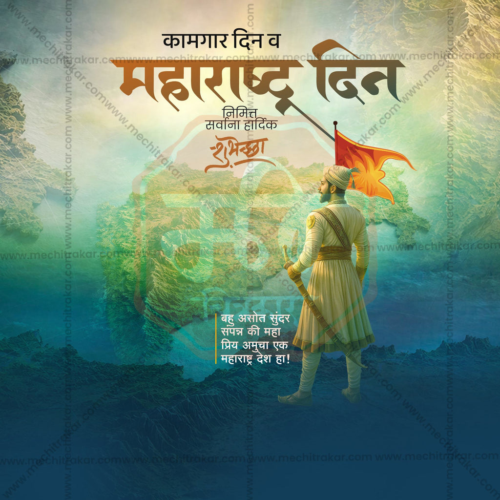 Maharashtra Din | Kamgar din | 30 Social Media Design Templates in Marathi | Editable PSD for Designers | By Me Chitrakar |  SMD2026/M/MAHADI-Bundle No.1
