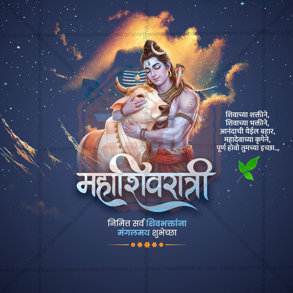 Editable Har Har Mahadev Social Media Post Design