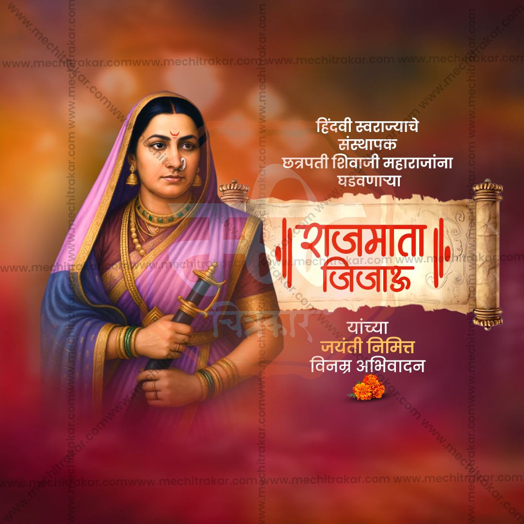 Rajmata Jijabai Shahaji Bhosale Tribute Banner