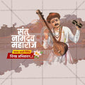 Professional Sant Namdev Maharaj Jayanti Template Design in Marathi, Hindi, and English - High-Quality Editable PSD and JPG by Me Chitrakar
