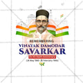 Swatantryaveer Vinayak Damodar Savarkar Punyatithi Social Media Template | English PSD | Me Chitrakar 0225-2