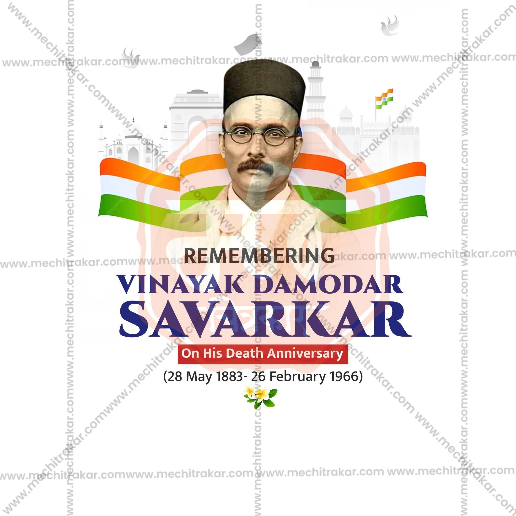 Swatantryaveer Vinayak Damodar Savarkar Punyatithi Social Media Templates | 10 PSD Bundle No.1 (English) | Me Chitrakar-0225