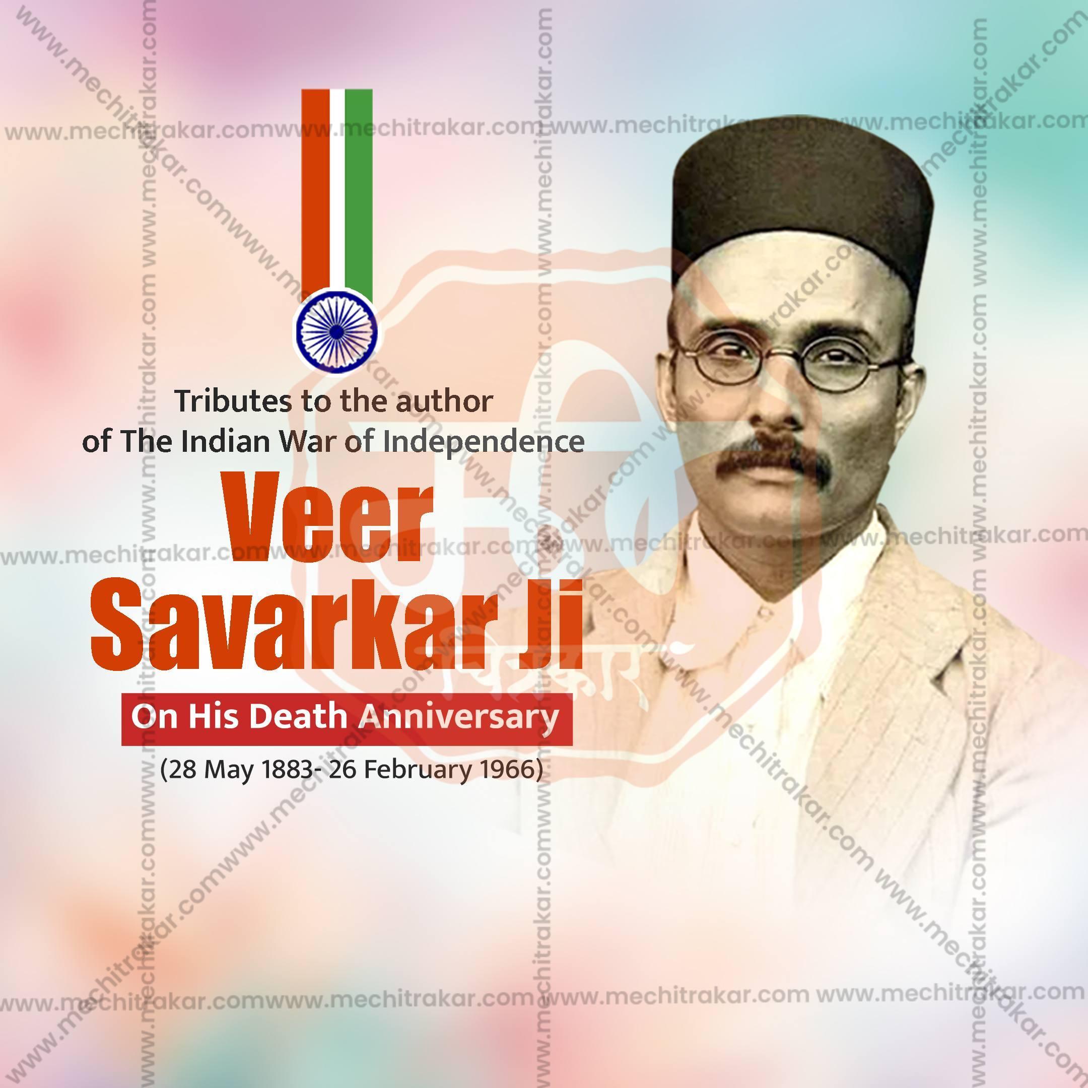 Swatantryaveer Vinayak Damodar Savarkar Punyatithi Social Media Templates | 10 PSD Bundle No.1 (English) | Me Chitrakar-0225