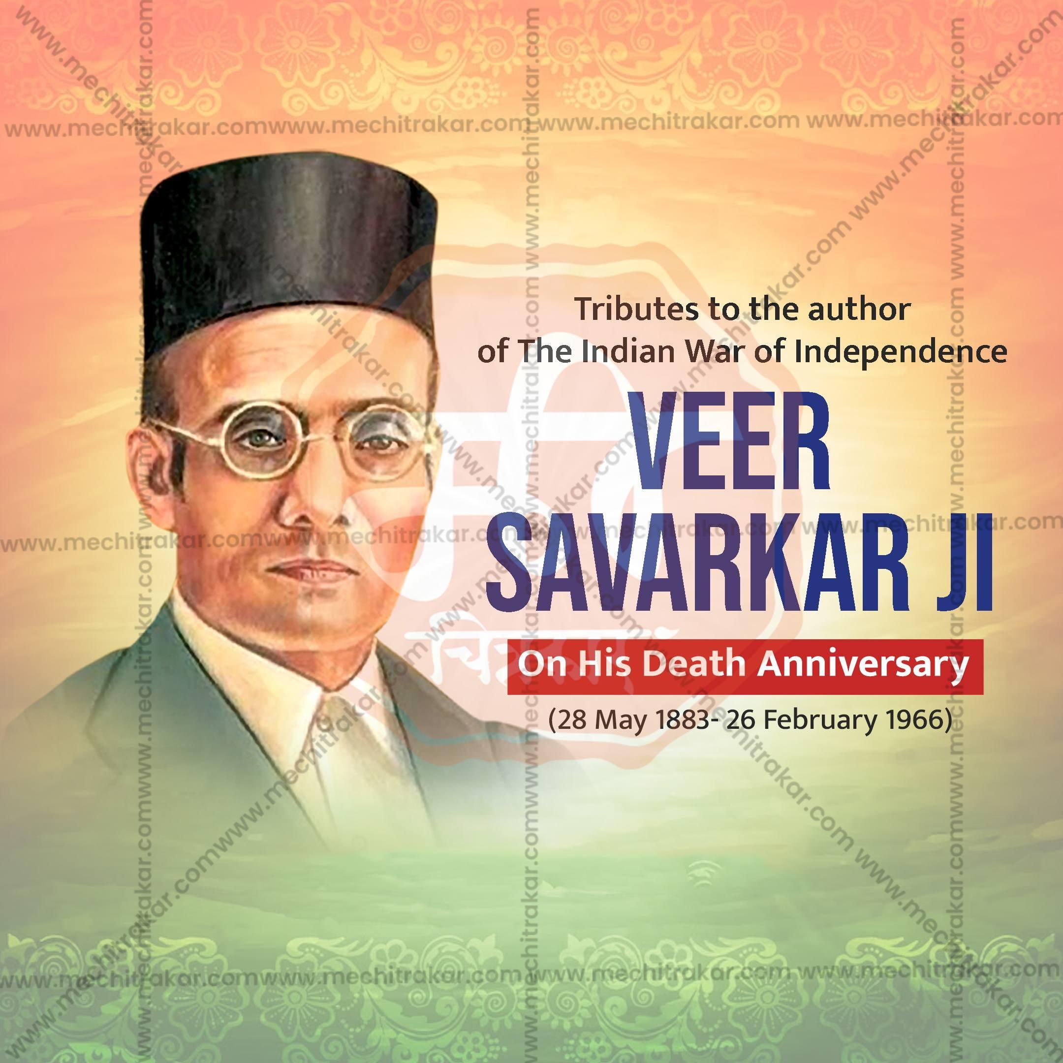 Swatantryaveer Vinayak Damodar Savarkar Punyatithi Social Media Templates | 10 PSD Bundle No.1 (English) | Me Chitrakar-0225