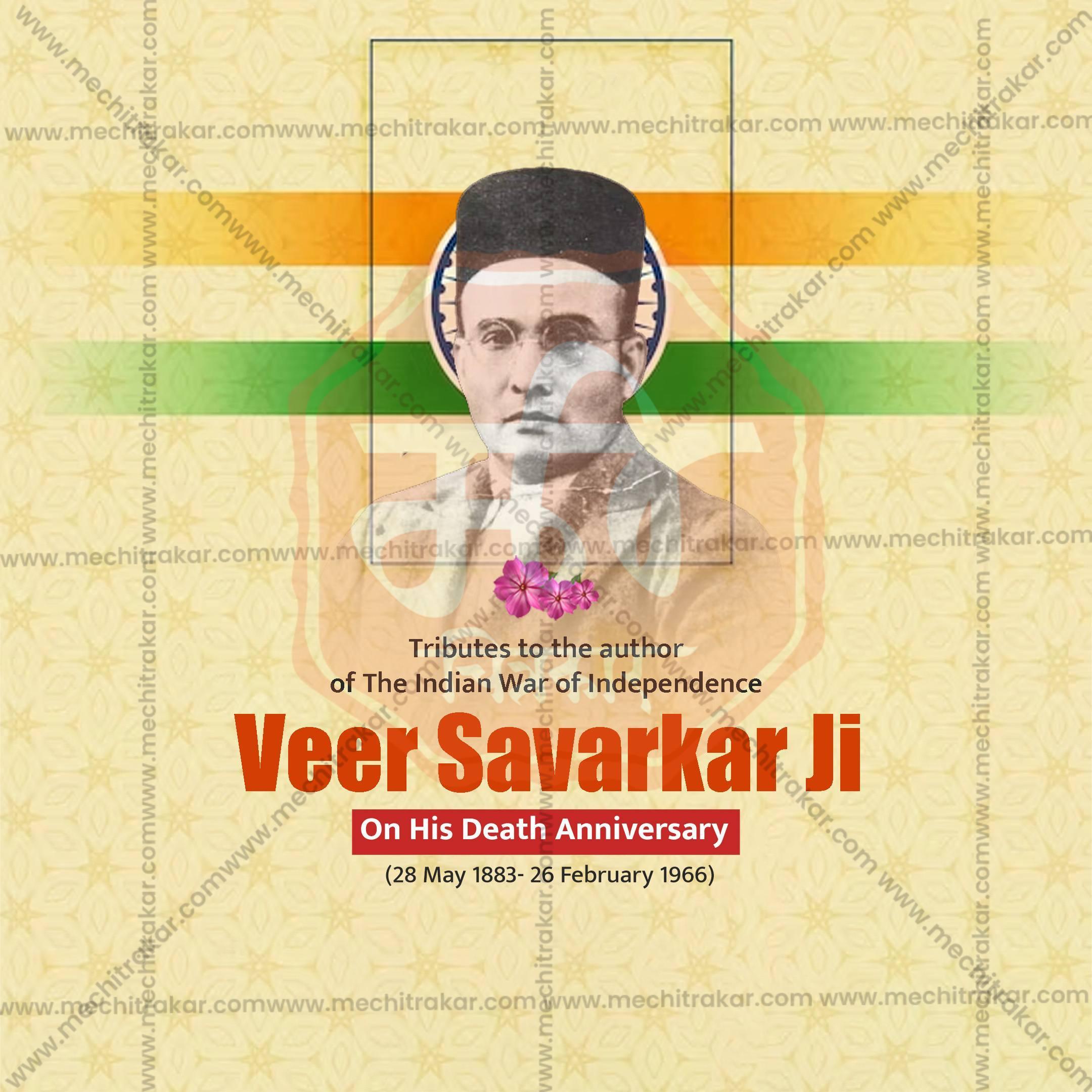 Swatantryaveer Vinayak Damodar Savarkar Punyatithi Social Media Templates | 10 PSD Bundle No.1 (English) | Me Chitrakar-0225