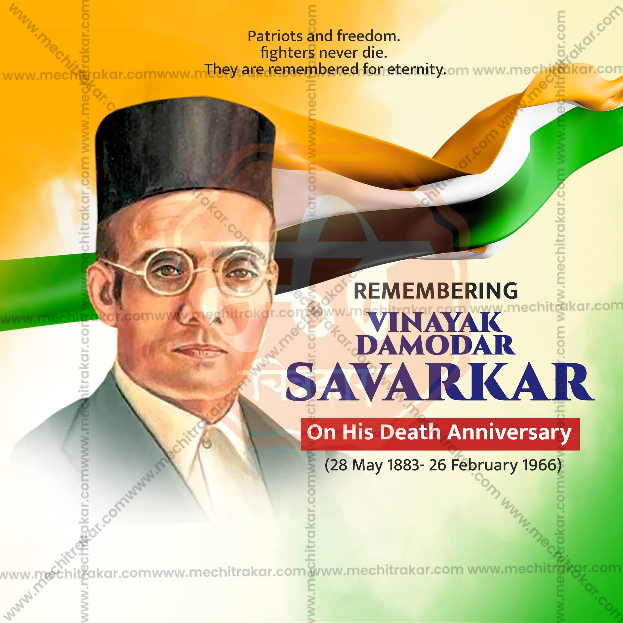 Swatantryaveer Vinayak Damodar Savarkar Punyatithi Social Media Templates | 10 PSD Bundle No.1 (English) | Me Chitrakar-0225
