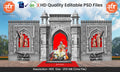 Warrior Queen Theme Kaman and Arch Backdrop Pandal Design – High-Quality Editable PSD File | Me Chitrakar
