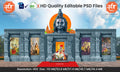 Ramayan Theme Kamaan and Arch Backdrop Design - High-Quality Editable PSD Files for Divine Event Decor - Mechitrakar