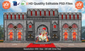 Traditional Fort Style Kaman and Arch Backdrop Design – High-Quality Editable PSD File | Me Chitrakar | PMD/BD1224/47