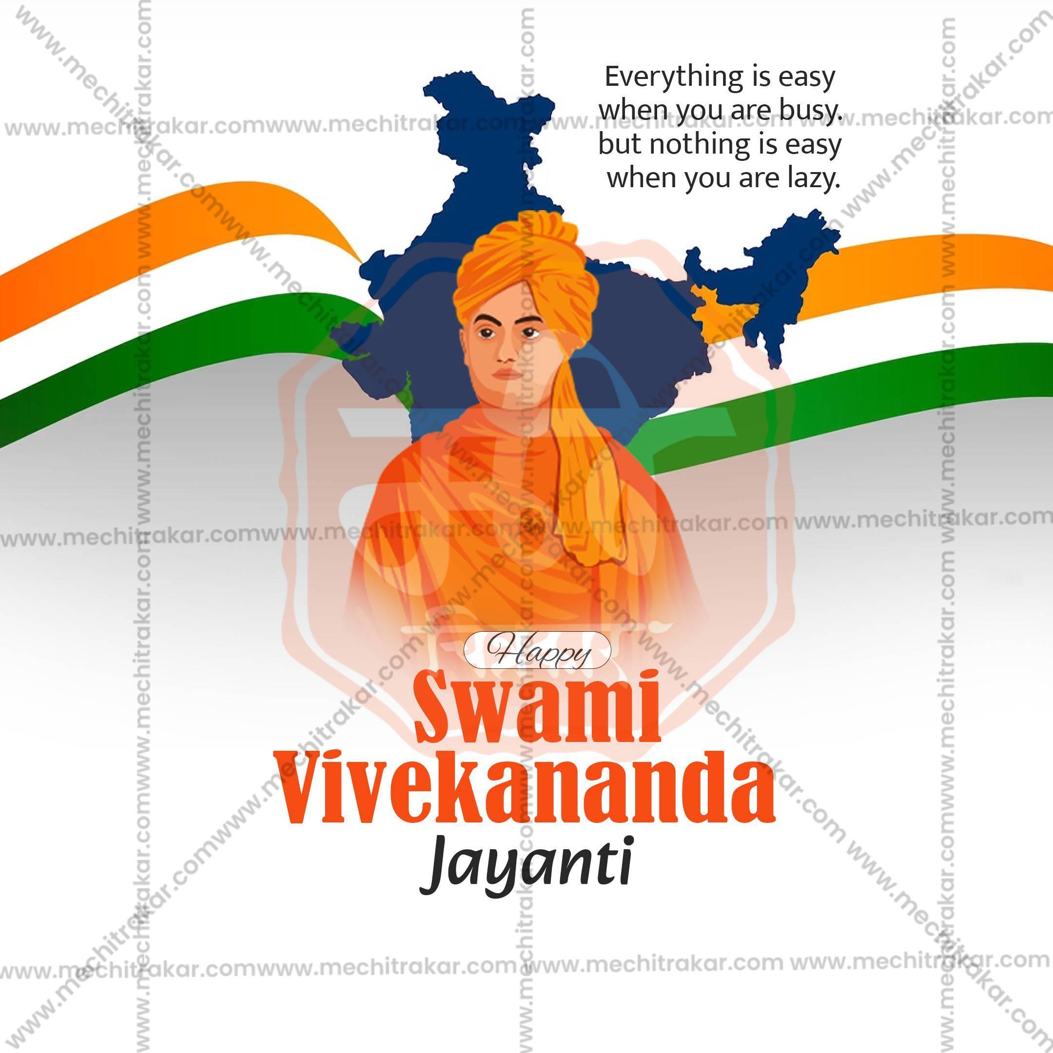 Elegant Swami Vivekananda Jayanti Flyer Design in Marathi, Hindi, and English - High-Quality PSD and JPG by Me Chitrakar