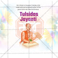 Professional Tulsidas Jayanti Template Design in Marathi, Hindi, and English - High-Quality Editable PSD  by Me Chitrakar