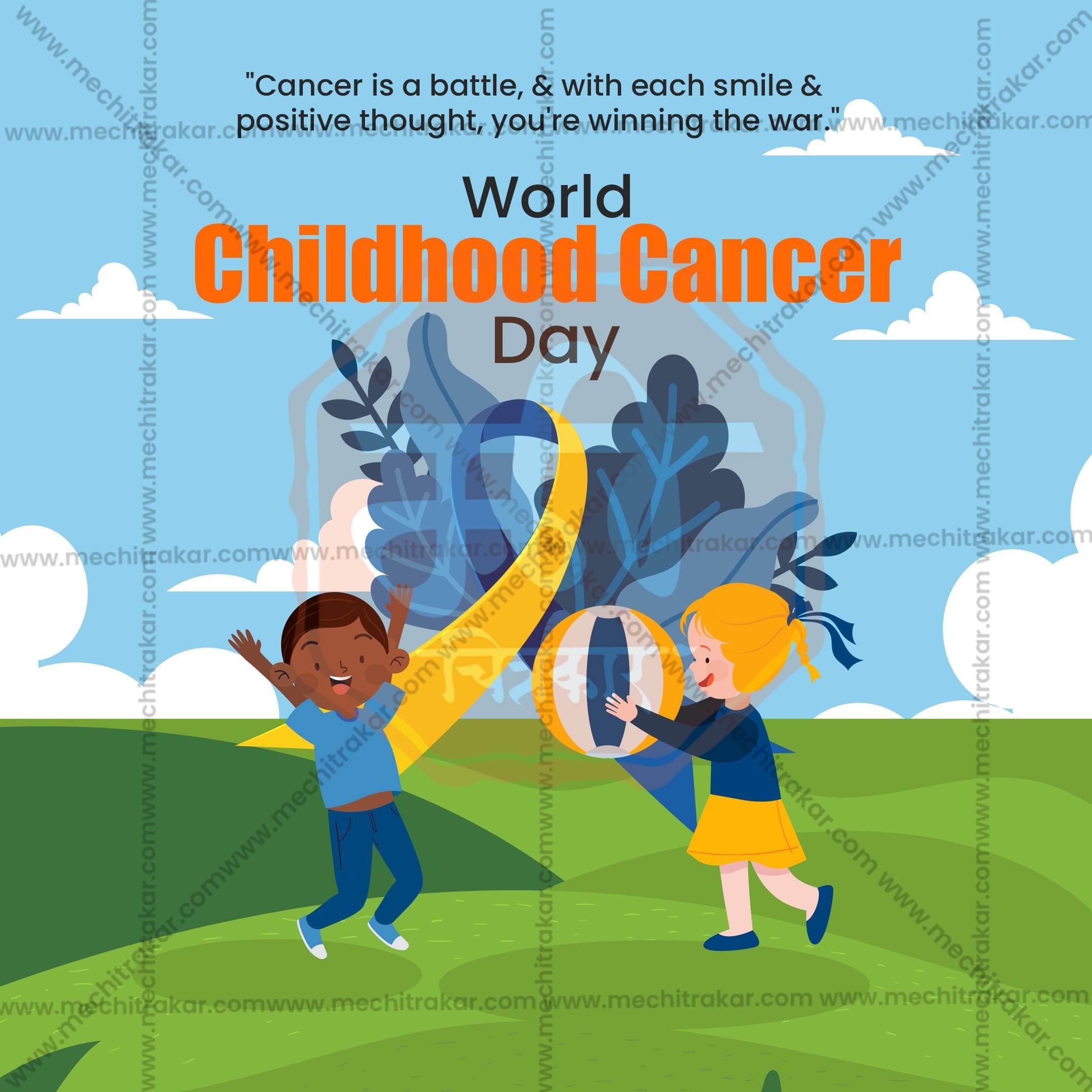 World Childhood Cancer Day Social Media Templates | 10 PSD Bundle No.1 (English) | Me Chitrakar-0225