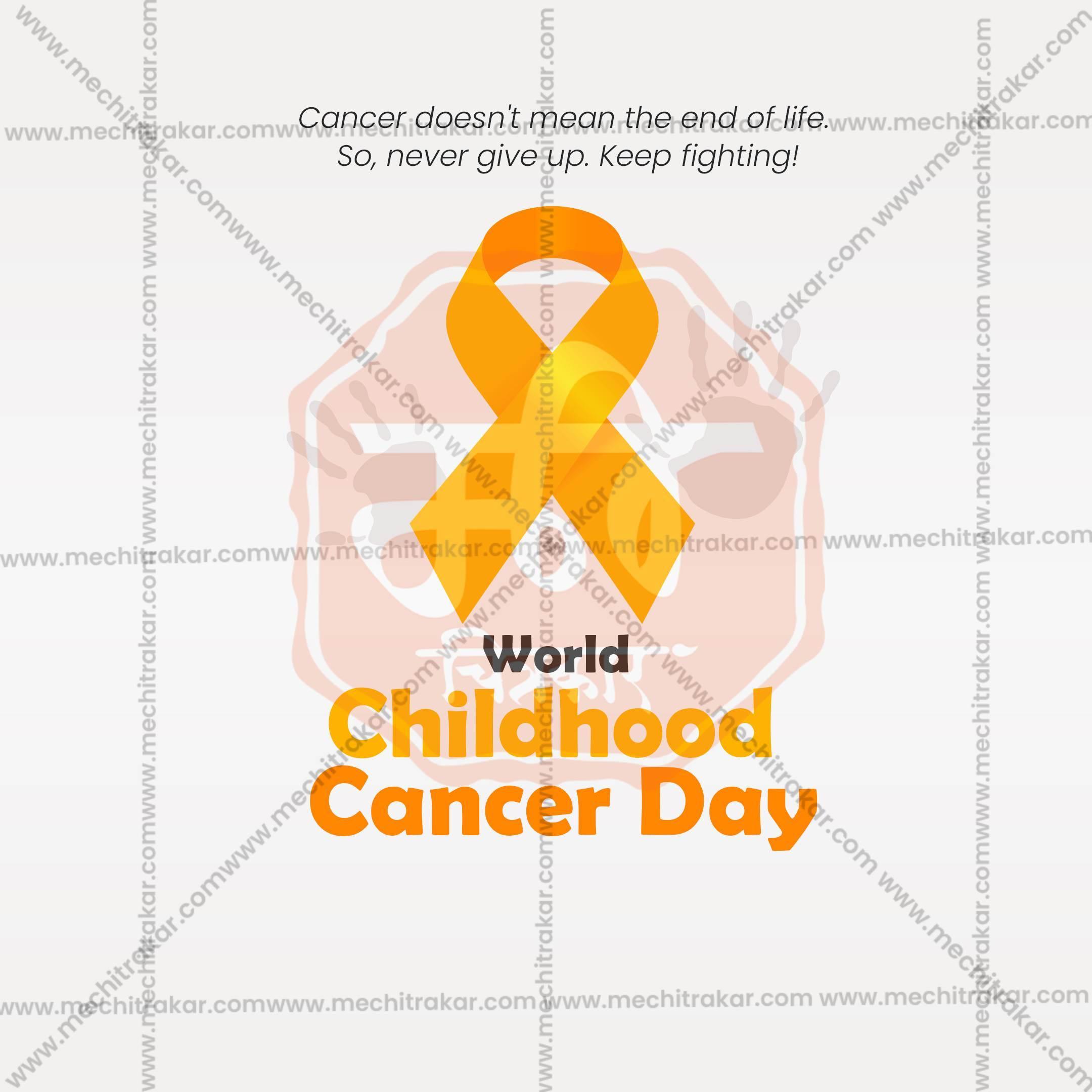 World Childhood Cancer Day Social Media Templates | 10 PSD Bundle No.1 (English) | Me Chitrakar-0225