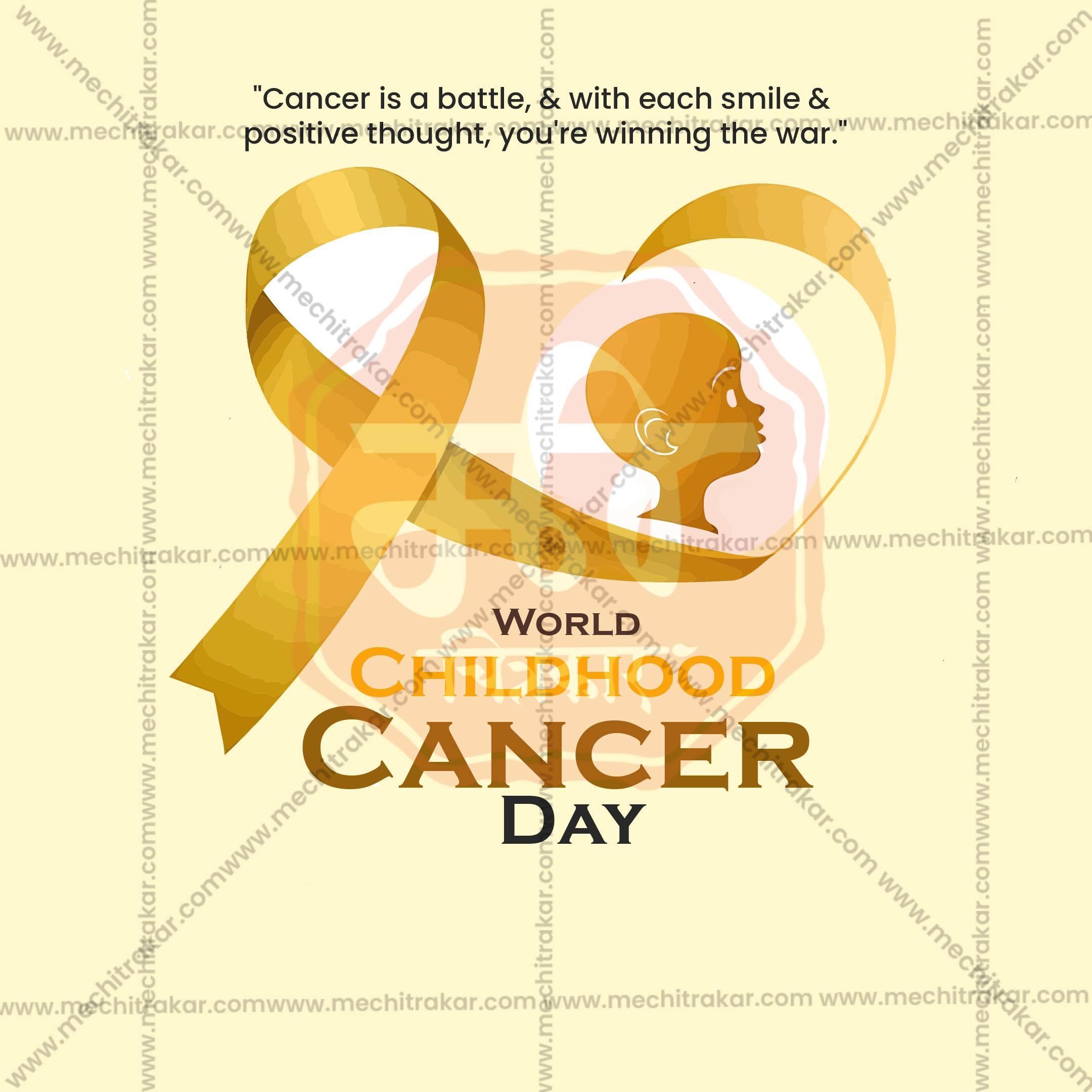 World Childhood Cancer Day Social Media Templates | 10 PSD Bundle No.1 (English) | Me Chitrakar-0225
