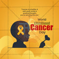 World Childhood Cancer Day Social Media Template | English PSD | Me Chitrakar 0225-8
