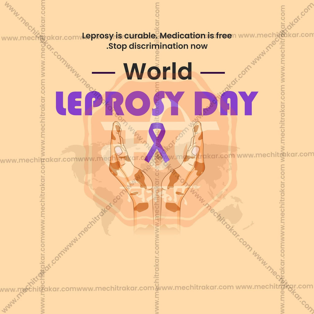 Elegant World Leprosy Day Flyer Design in Marathi, Hindi, and English - High-Quality PSD and JPG by Me Chitrakar