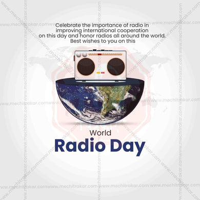World Radio Day Social Media Template | English PSD | Me Chitrakar 0225-1
