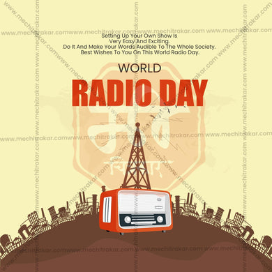World Radio Day Social Media Template | English PSD | Me Chitrakar 0225-2