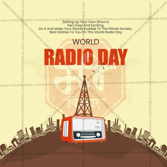 World Radio Day Social Media Template | English PSD | Me Chitrakar 0225-2
