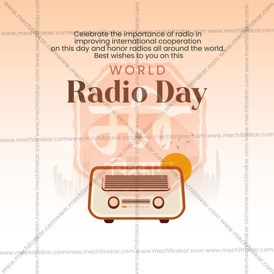 World Radio Day Social Media Template | English PSD | Me Chitrakar 0225-3