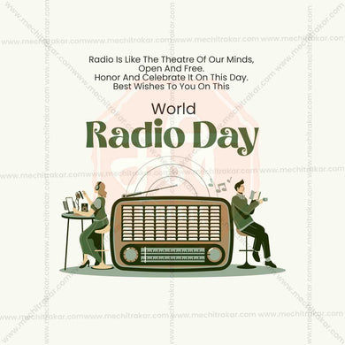 World Radio Day Social Media Template | English PSD | Me Chitrakar 0225-4