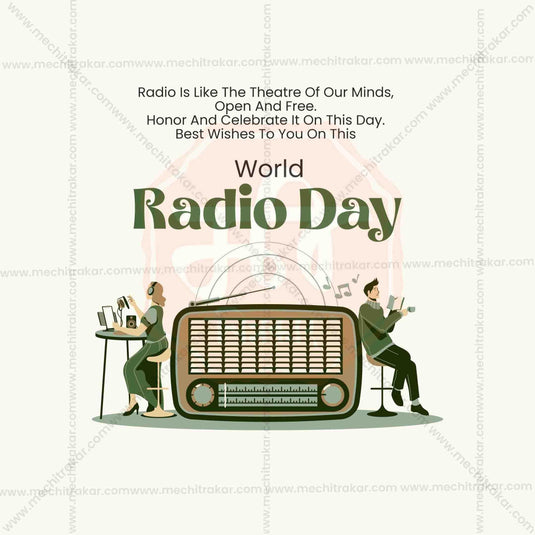 World Radio Day Social Media Template | English PSD | Me Chitrakar 0225-4