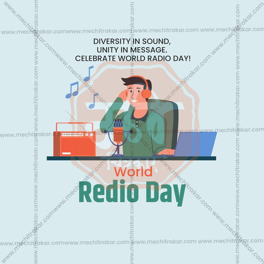 World Radio Day Social Media Template | English PSD | Me Chitrakar 0225-5