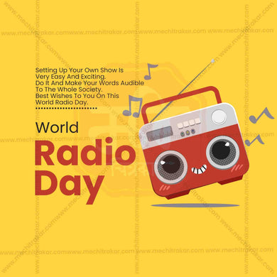 World Radio Day Social Media Template | English PSD | Me Chitrakar 0225-6