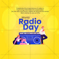 World Radio Day Social Media Template | English PSD | Me Chitrakar 0225-8