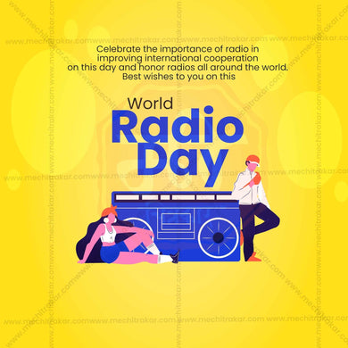 World Radio Day Social Media Template | English PSD | Me Chitrakar 0225-8