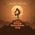 Beautiful World Surya Namaskar Day Template Event Poster in Marathi, Hindi, and English - High-Quality Editable PSD and JPG by Me Chitrakar