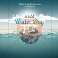 World Water Day Social Media Template | English PSD | Me Chitrakar 0325-4