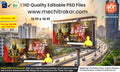 Editable PSD Banner for Ashadhi Ekadashi – Vitthal Murti, Sant Dnyaneshwar, Sant Tukaram, Palakhi Sohala – 15x10 ft Bhakti Flex
