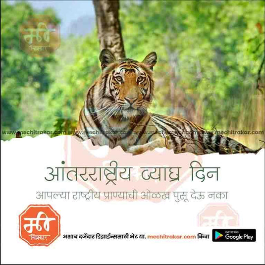 Professional International Tiger Day JPG template