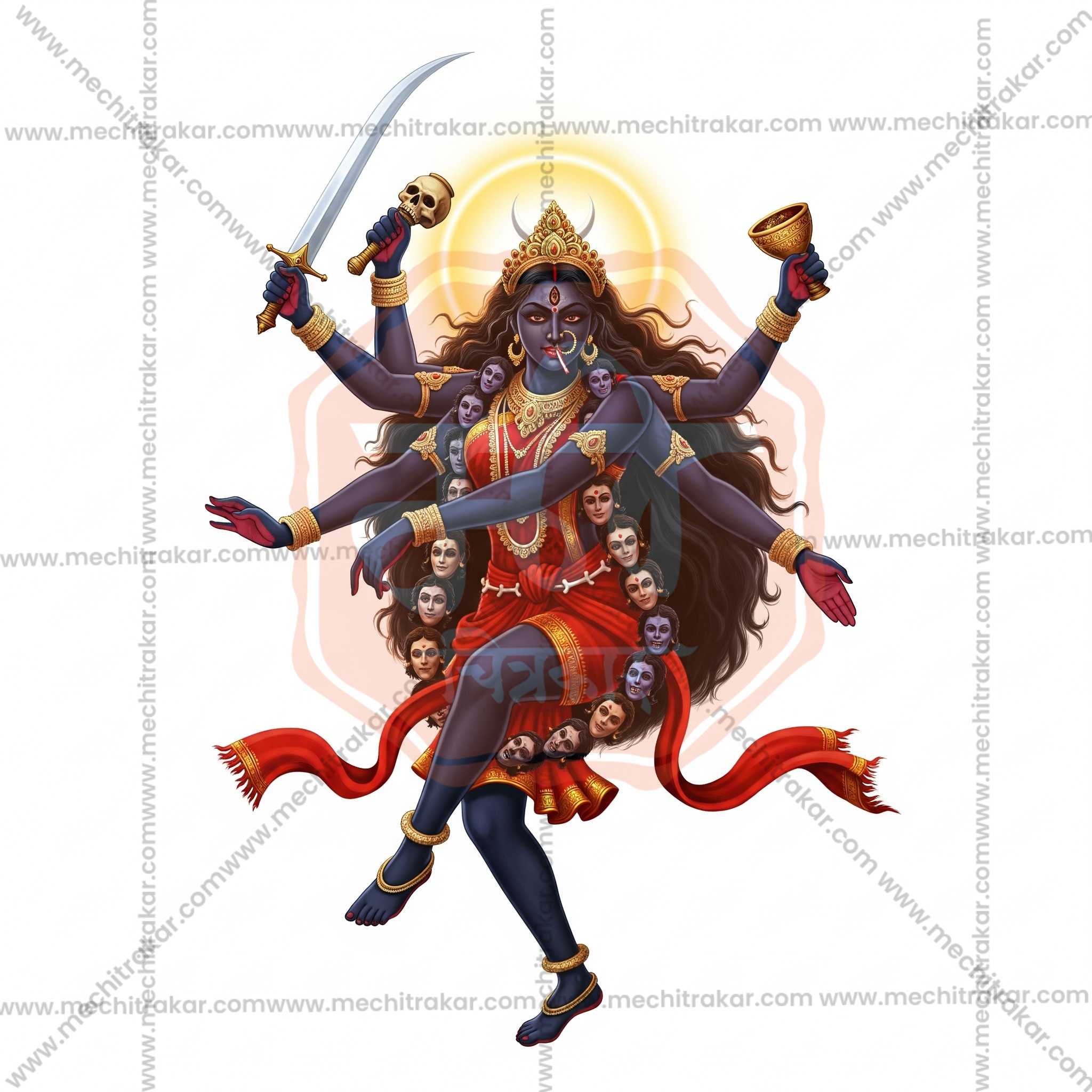 Premium Hindu Gods JPG Image Bundle – 100 High-Quality Illustrations by Mechitrakar | HGILL0625-Bundle No.1