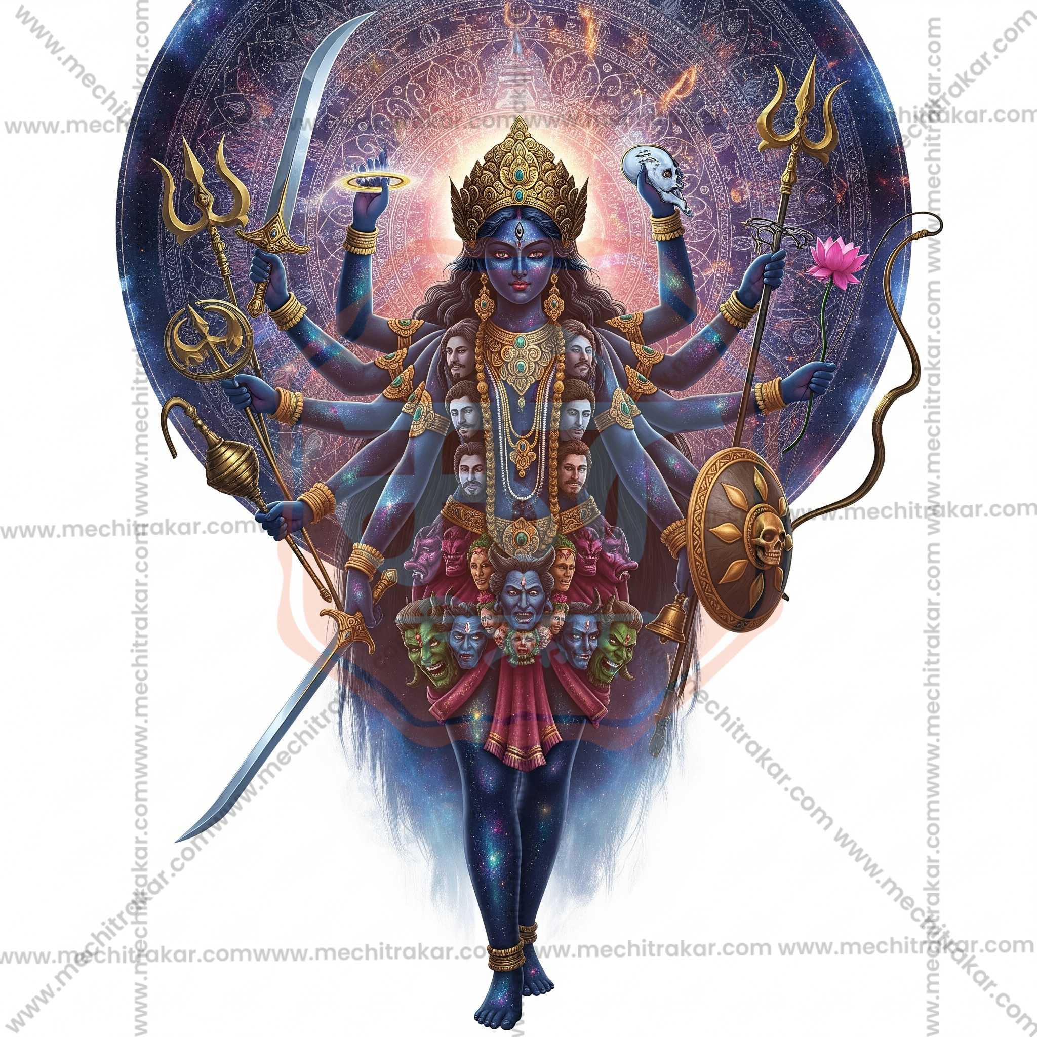 Premium Hindu Gods JPG Image Bundle – 100 High-Quality Illustrations by Mechitrakar | HGILL0625-Bundle No.1