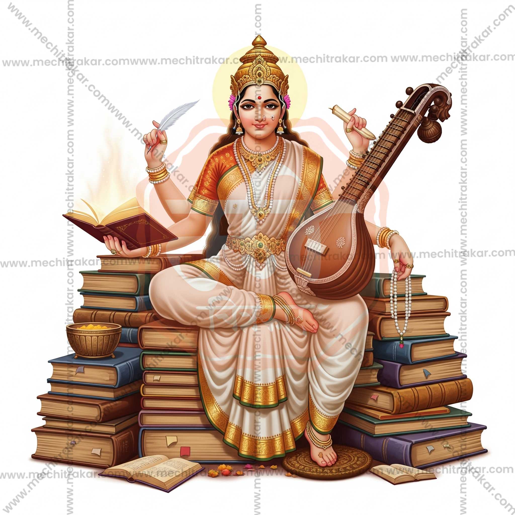 Premium Hindu Gods JPG Image Bundle – 100 High-Quality Illustrations by Mechitrakar | HGILL0625-Bundle No.1