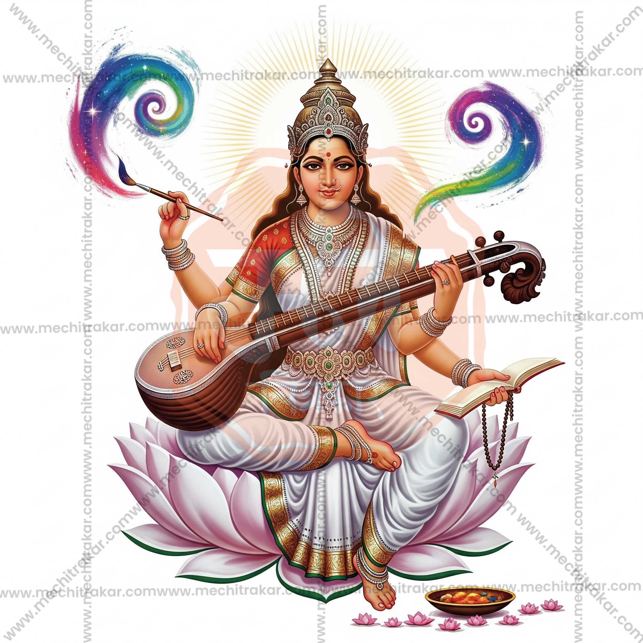 Premium Hindu Gods JPG Image Bundle – 100 High-Quality Illustrations by Mechitrakar | HGILL0625-Bundle No.1