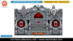 Shri Hari Vishnu Six Side Decoration Editable PSD Template | Silver Garuda Sudarshan Chakra Theme Based Design for Designers